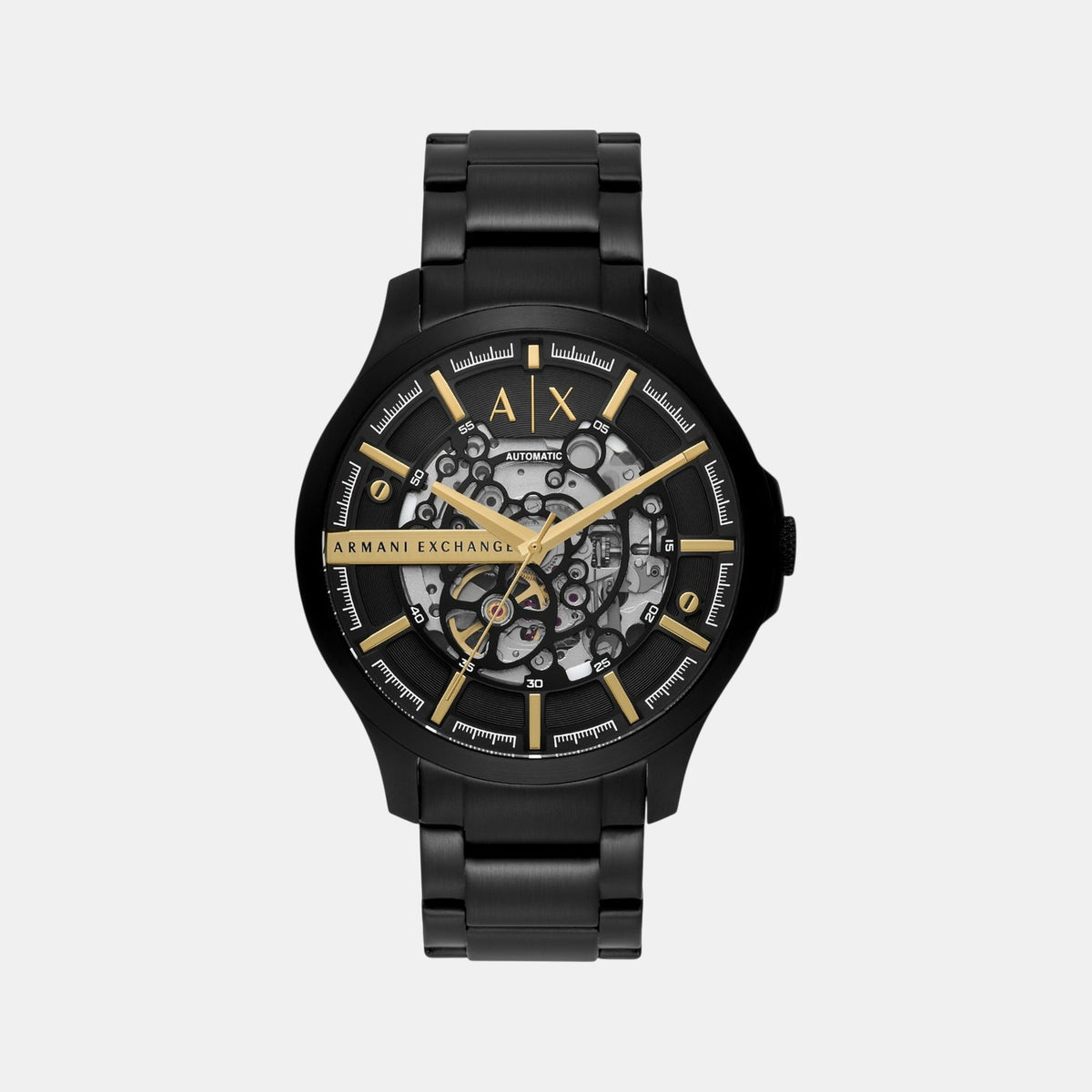 Men Mechanical Black Dial Analog Stainless Steel