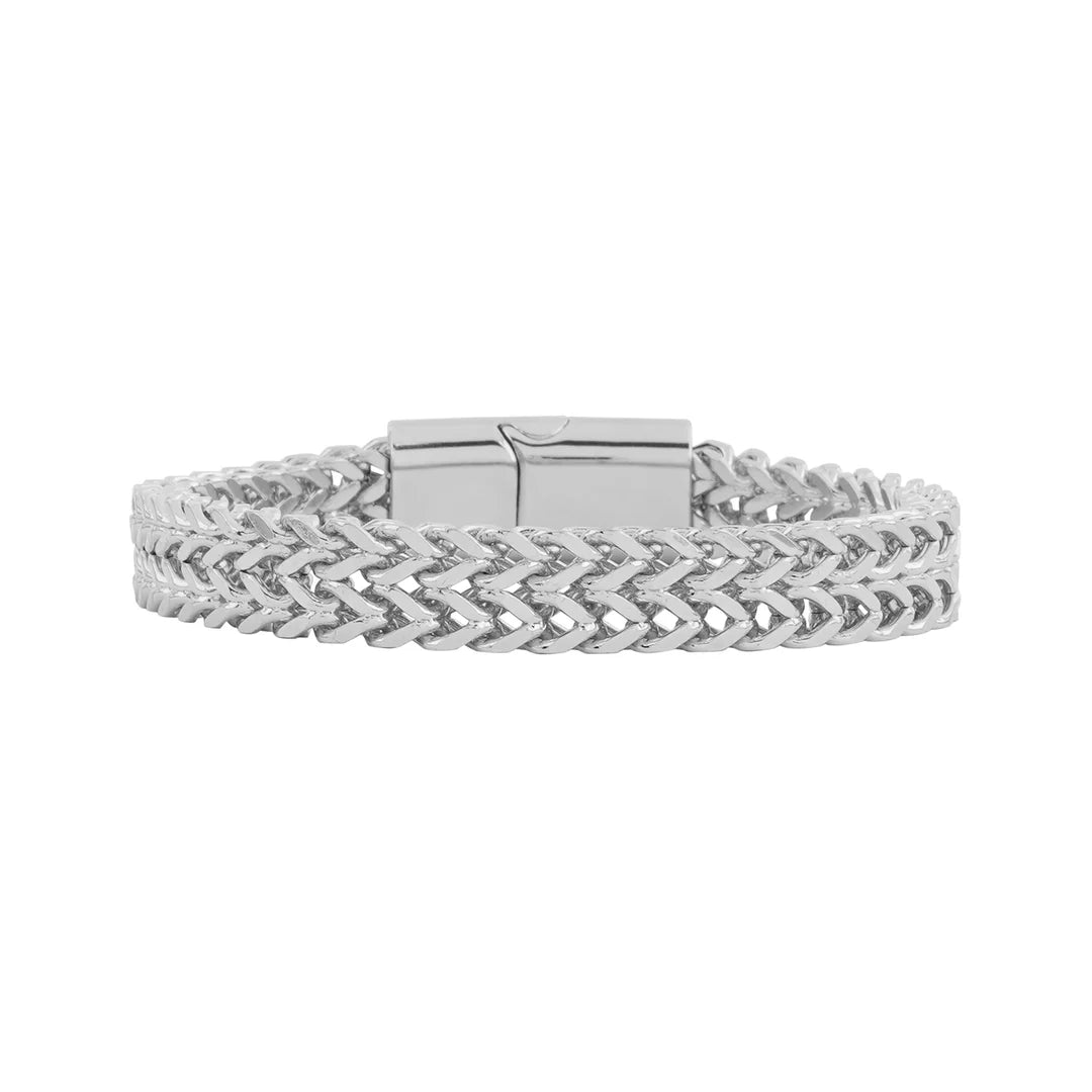 PERSEUS SILVER STAINLESS STEEL CHAIN BRACELET